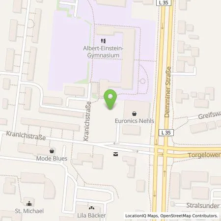 Standortübersicht der Tankstelle EnBW mobility+ AG und Co.KG in 17034 Neubrandenburg