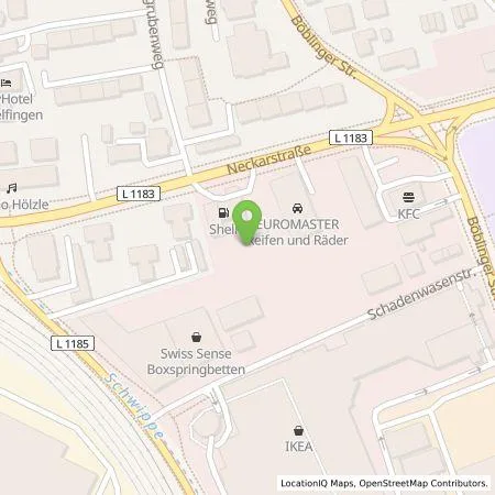 Standortübersicht der Tankstelle EnBW mobility+ AG und Co.KG in 71065 Sindelfingen