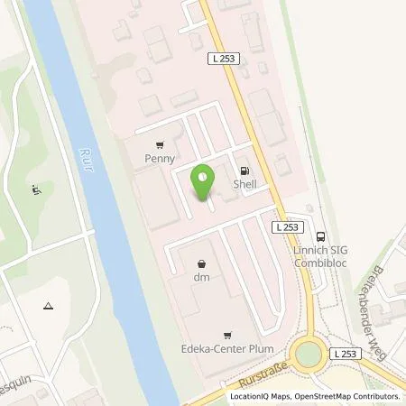 Standortübersicht der Tankstelle EnBW mobility+ AG und Co.KG in 52441 Linnich