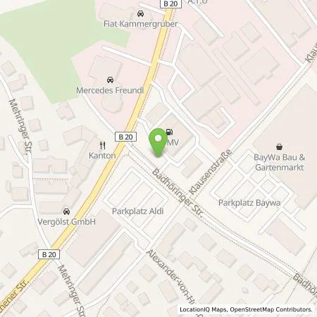 Standortübersicht der Tankstelle EnBW mobility+ AG und Co.KG in 84489 Burghausen