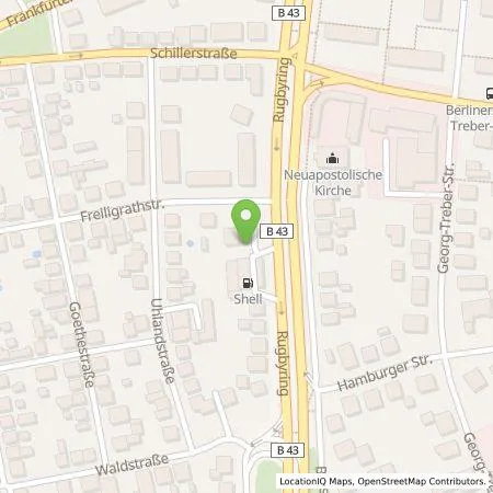 Standortübersicht der Tankstelle EnBW mobility+ AG und Co.KG in 65428 Rüsselsheim