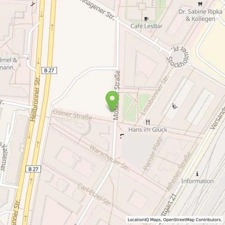 Standortübersicht der Tankstelle EnBW mobility+ AG und Co.KG in 70173 Stuttgart