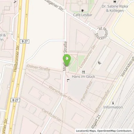 Standortübersicht der Tankstelle EnBW mobility+ AG und Co.KG in 70173 Stuttgart