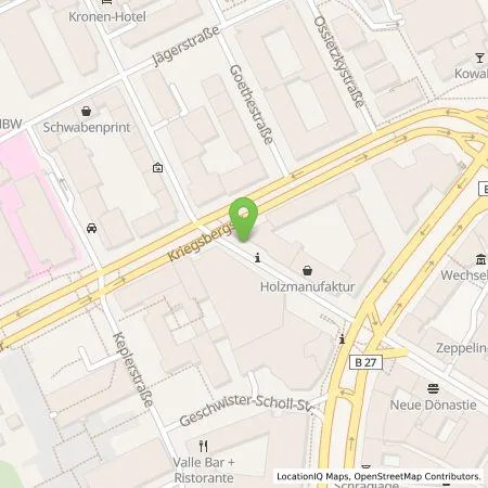 Standortübersicht der Tankstelle EnBW mobility+ AG und Co.KG in 70174 Stuttgart