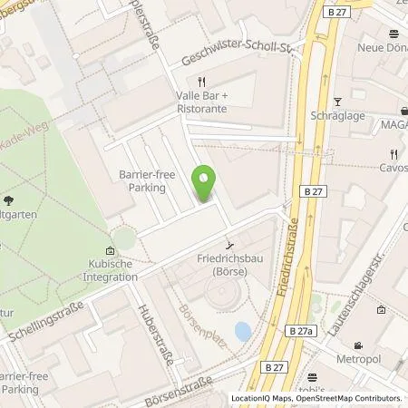 Standortübersicht der Tankstelle EnBW mobility+ AG und Co.KG in 70174 Stuttgart