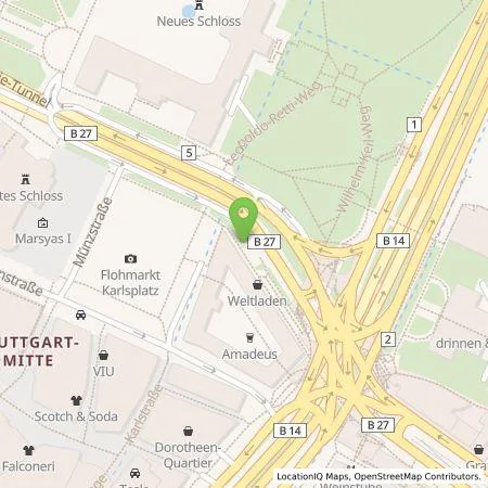 Standortübersicht der Tankstelle EnBW mobility+ AG und Co.KG in 70173 Stuttgart