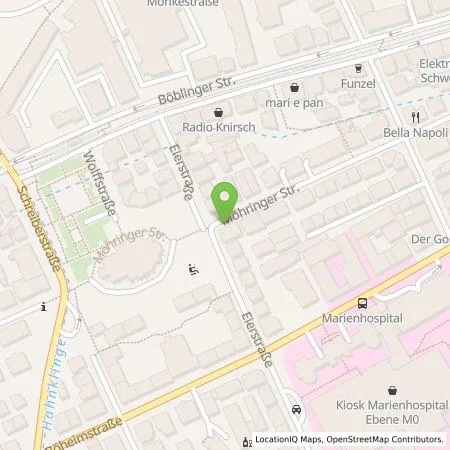 Standortübersicht der Tankstelle EnBW mobility+ AG und Co.KG in 70178 Stuttgart