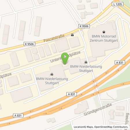 Standortübersicht der Strom (Elektro) Tankstelle: BMW AG Niederlassung Stuttgart in 70569, Stuttgart