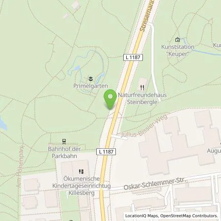 Standortübersicht der Tankstelle EnBW mobility+ AG und Co.KG in 70191 Stuttgart