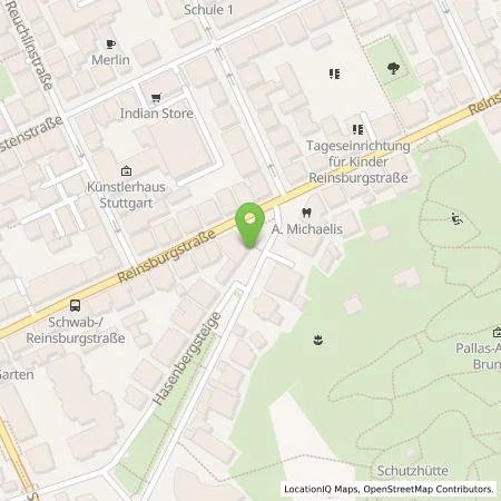 Standortübersicht der Tankstelle EnBW mobility+ AG und Co.KG in 70178 Stuttgart