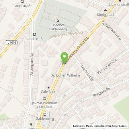 Standortübersicht der Tankstelle EnBW mobility+ AG und Co.KG in 70186 Stuttgart