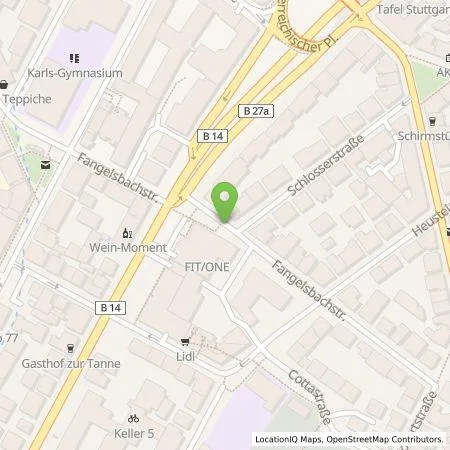 Standortübersicht der Tankstelle EnBW mobility+ AG und Co.KG in 70178 Stuttgart