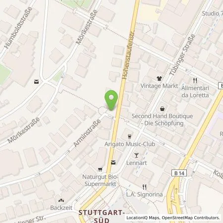 Standortübersicht der Tankstelle EnBW mobility+ AG und Co.KG in 70178 Stuttgart