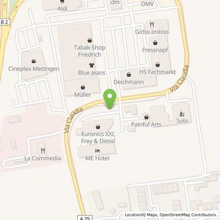 Standortübersicht der Tankstelle EnBW mobility+ AG und Co.KG in 86405 Meitingen