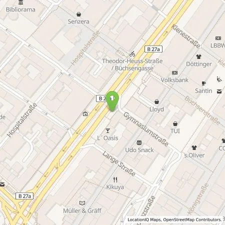 Standortübersicht der Tankstelle EnBW mobility+ AG und Co.KG in 70174 Stuttgart