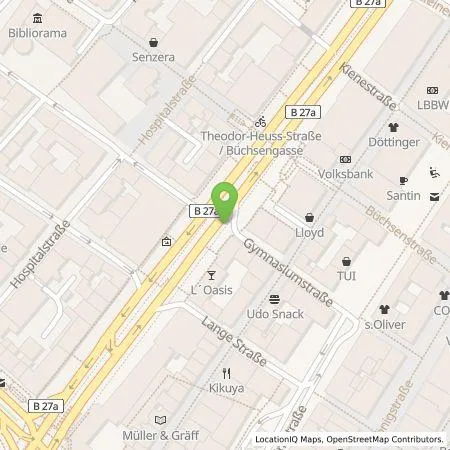 Standortübersicht der Tankstelle EnBW mobility+ AG und Co.KG in 70174 Stuttgart