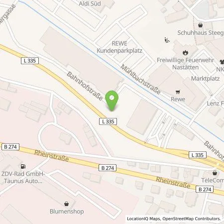 Standortübersicht der Tankstelle EnBW mobility+ AG und Co.KG in 56355 Nastätten