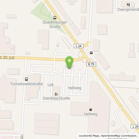 Standortübersicht der Tankstelle EnBW mobility+ AG und Co.KG in 38820 Halberstadt