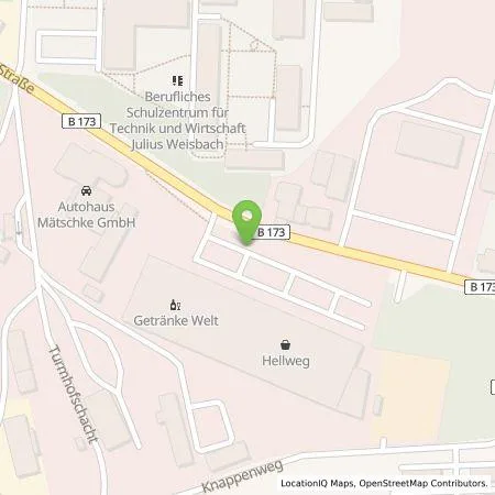 Standortübersicht der Tankstelle EnBW mobility+ AG und Co.KG in 09599 Freiberg