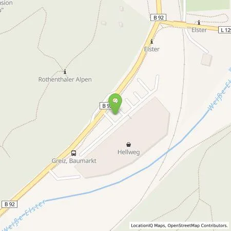Standortübersicht der Tankstelle EnBW mobility+ AG und Co.KG in 07973 Greiz