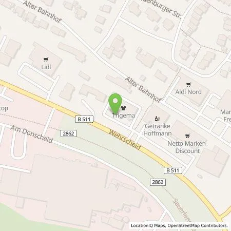 Standortübersicht der Tankstelle EnBW mobility+ AG und Co.KG in 57392 Schmallenberg