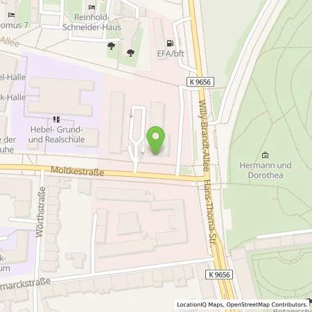 Standortübersicht der Tankstelle EnBW mobility+ AG und Co.KG in 76133 Karlsruhe