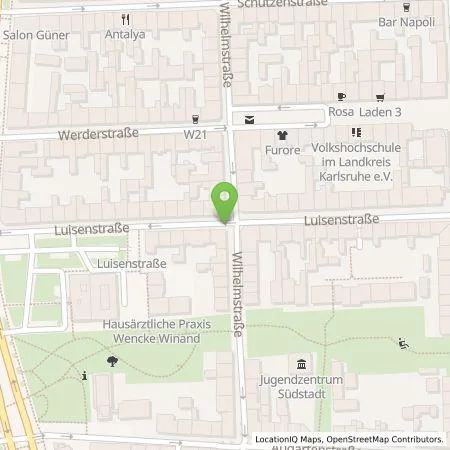 Standortübersicht der Tankstelle EnBW mobility+ AG und Co.KG in 76137 Karlsruhe