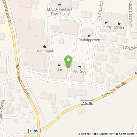 Standortübersicht der Tankstelle EnBW mobility+ AG und Co.KG in 78647 Trossingen