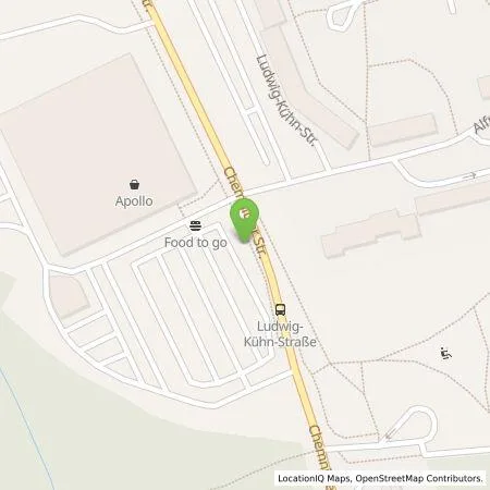 Standortübersicht der Tankstelle EnBW mobility+ AG und Co.KG in 09123 Chemnitz