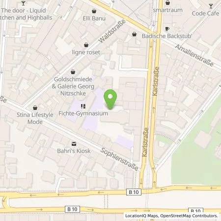 Standortübersicht der Tankstelle EnBW mobility+ AG und Co.KG in 76133 Karlsruhe