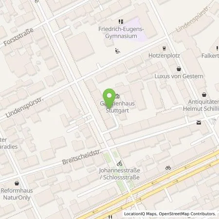 Standortübersicht der Tankstelle EnBW mobility+ AG und Co.KG in 70176 Stuttgart