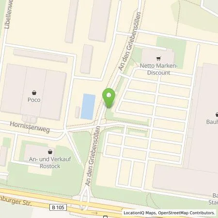 Standortübersicht der Tankstelle EnBW mobility+ AG und Co.KG in 18069 Rostock