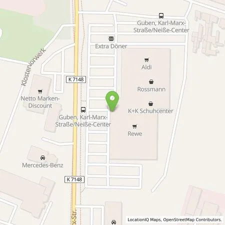 Standortübersicht der Tankstelle EnBW mobility+ AG und Co.KG in 03172 Guben