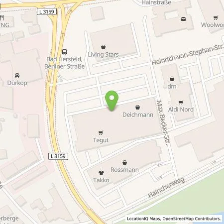 Standortübersicht der Tankstelle EnBW mobility+ AG und Co.KG in 36251 Bad Hersfeld