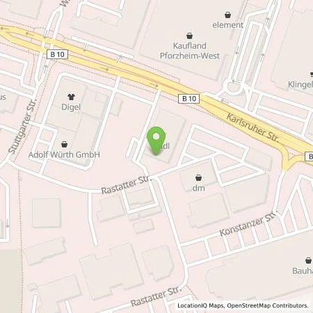 Standortübersicht der Tankstelle EnBW mobility+ AG und Co.KG in 75179 Pforzheim