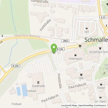 Standortübersicht der Tankstelle EnBW mobility+ AG und Co.KG in 57392 Schmallenberg