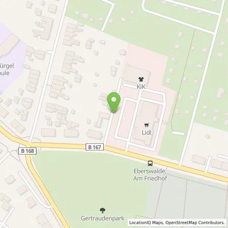 Standortübersicht der Tankstelle EnBW mobility+ AG und Co.KG in 16225 Eberswalde