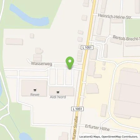 Standortübersicht der Tankstelle EnBW mobility+ AG und Co.KG in 99610 Sömmerda