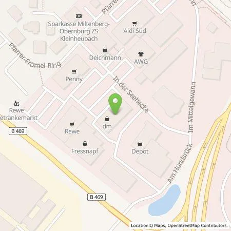 Standortübersicht der Tankstelle EnBW mobility+ AG und Co.KG in 63924 Kleinheubach