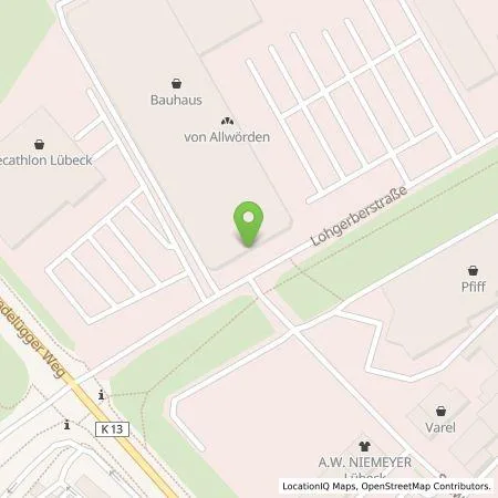 Standortübersicht der Tankstelle EnBW mobility+ AG und Co.KG in 23556 Lübeck