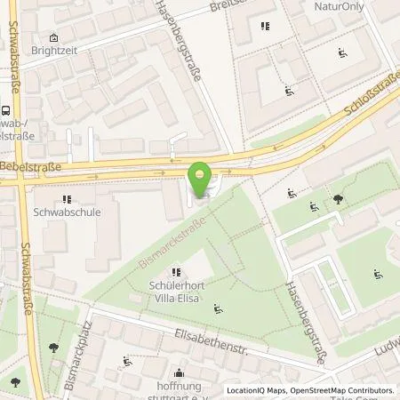 Standortübersicht der Tankstelle EnBW mobility+ AG und Co.KG in 70176 STUTTGART