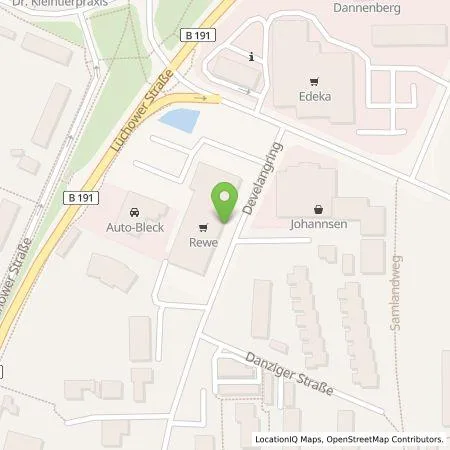 Standortübersicht der Tankstelle EnBW mobility+ AG und Co.KG in 29451 Dannenberg (Elbe)