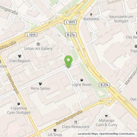 Standortübersicht der Tankstelle EnBW mobility+ AG und Co.KG in 70178 Stuttgart