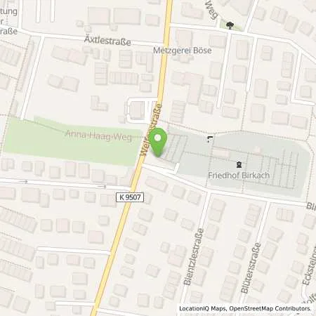 Standortübersicht der Tankstelle EnBW mobility+ AG und Co.KG in 70599 Stuttgart