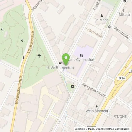 Standortübersicht der Tankstelle EnBW mobility+ AG und Co.KG in 70178 Stuttgart