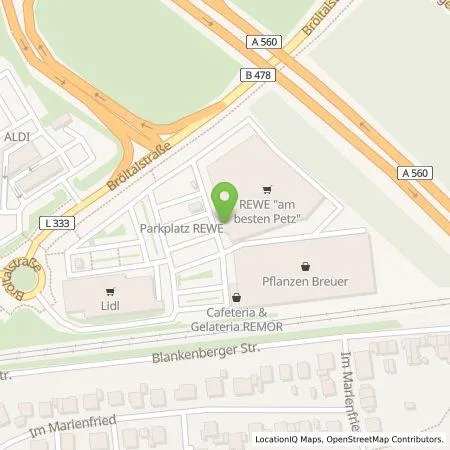 Standortübersicht der Tankstelle EnBW mobility+ AG und Co.KG in 53773 Hennef (Sieg)