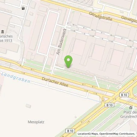 Standortübersicht der Tankstelle EnBW mobility+ AG und Co.KG in 76131 Karlsruhe