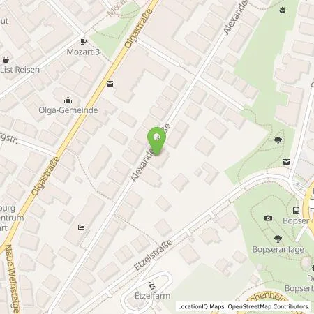 Standortübersicht der Tankstelle EnBW mobility+ AG und Co.KG in 70180 Stuttgart