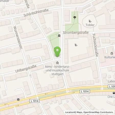 Standortübersicht der Tankstelle EnBW mobility+ AG und Co.KG in 70188 Stuttgart