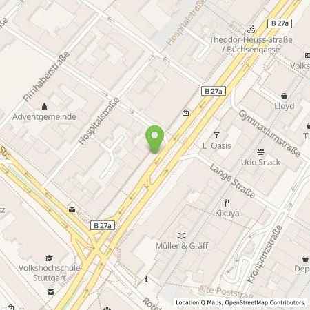 Standortübersicht der Tankstelle EnBW mobility+ AG und Co.KG in 70174 Stuttgart